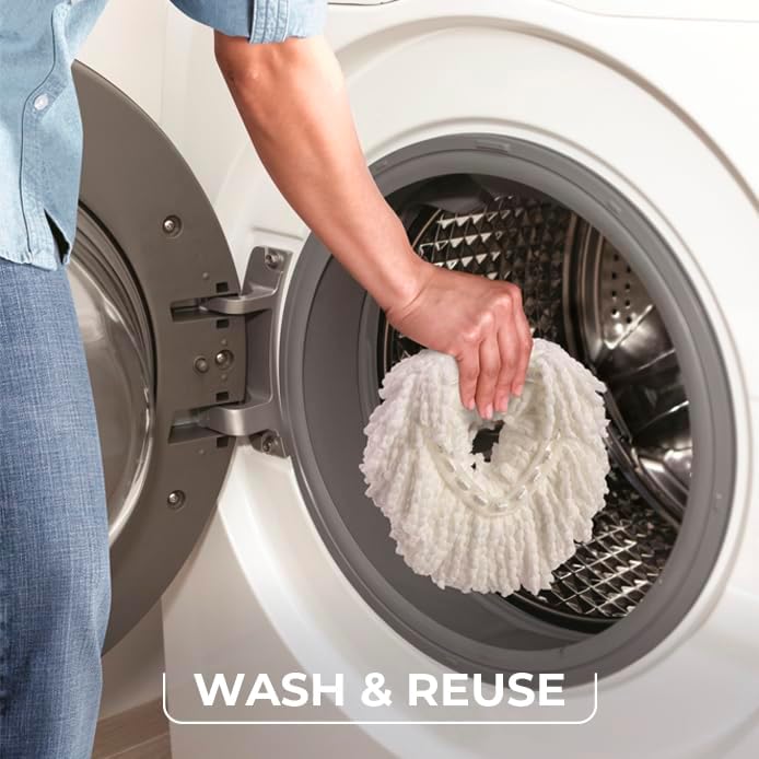 O - Cedar Easywring Microfiber Spin Mop & Bucket Floor Cleaning System with 1 Extra Refill - Fredblissful
