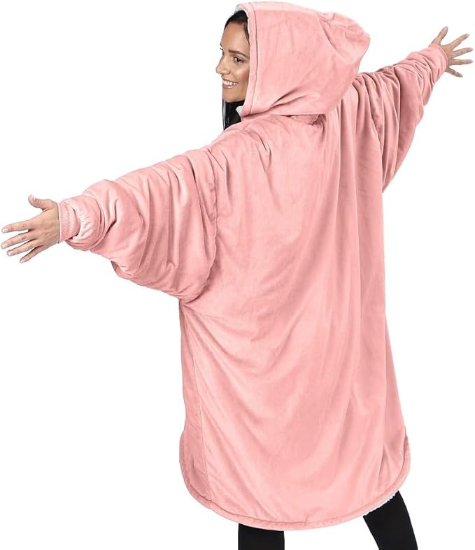 THE COMFY Original | Sherpa Lined Microfiber Fleece Wearable Blanket - Fredblissful
