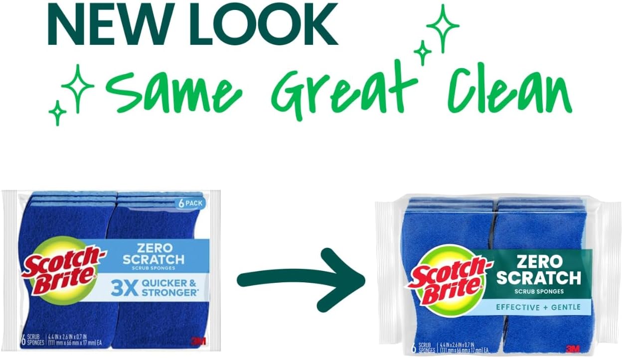 Scotch - Brite Zero Scratch Scrub Sponge - Fredblissful