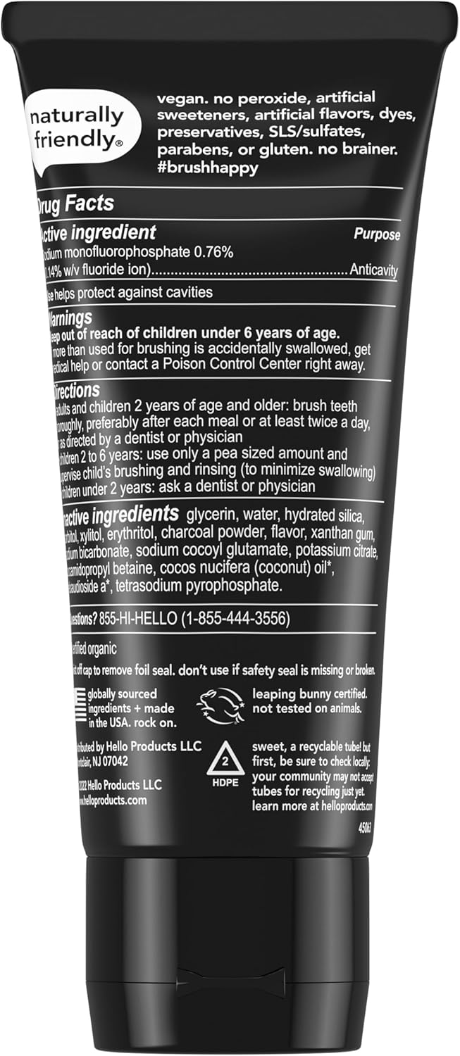 Hello Activated Charcoal Toothpaste - Fredblissful