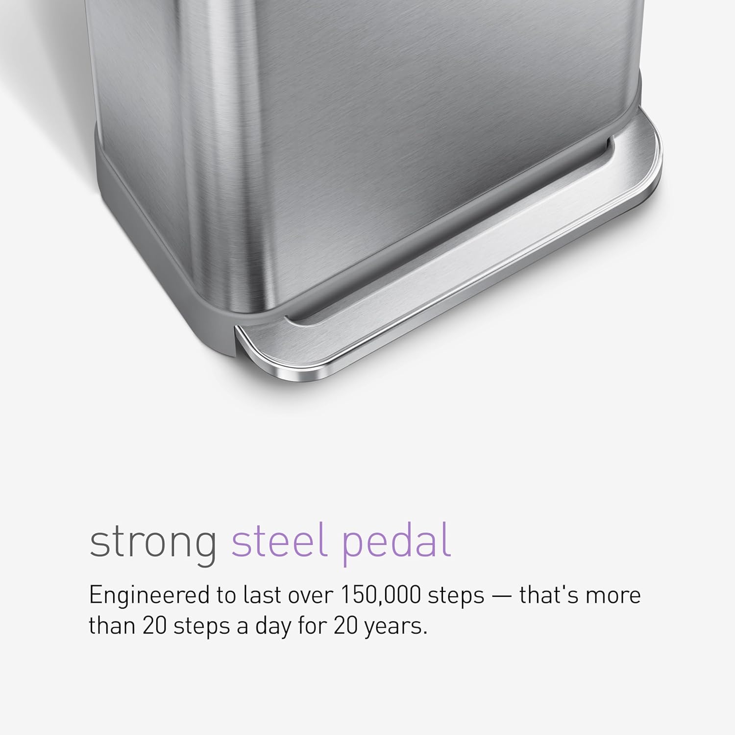 Hands - Free Kitchen Step Trash Can with Soft - Close Lid - Fredblissful