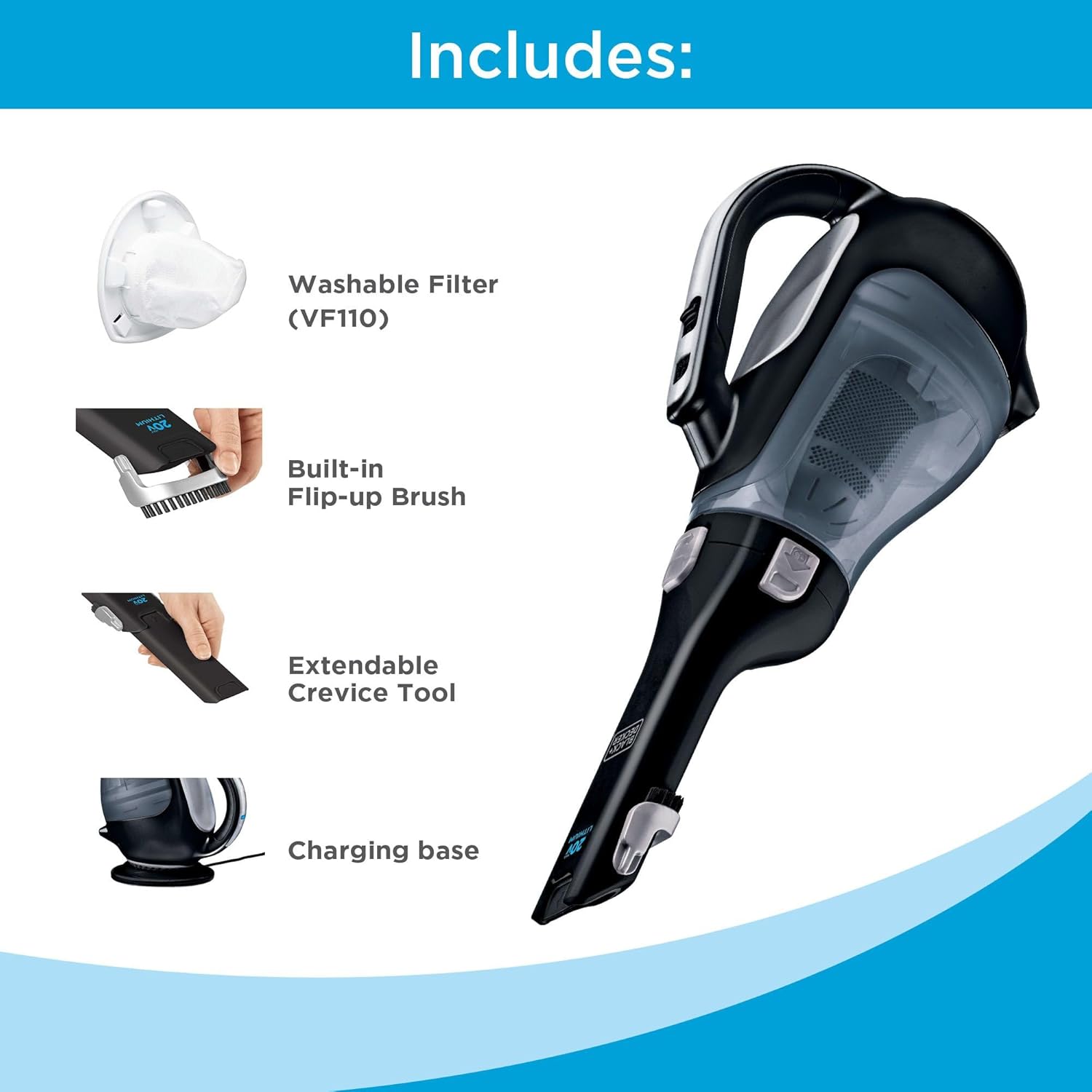 BLACK+DECKER dustbuster 20V Cordless Handheld Vacuum - Fredblissful