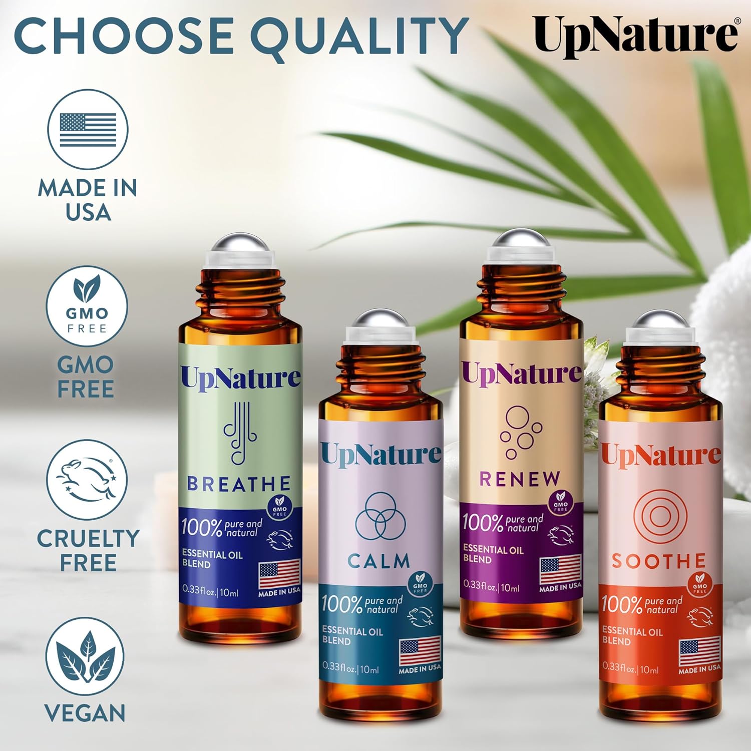 UpNature Essential Oils Roll On Set (Pack of 4) - Fredblissful