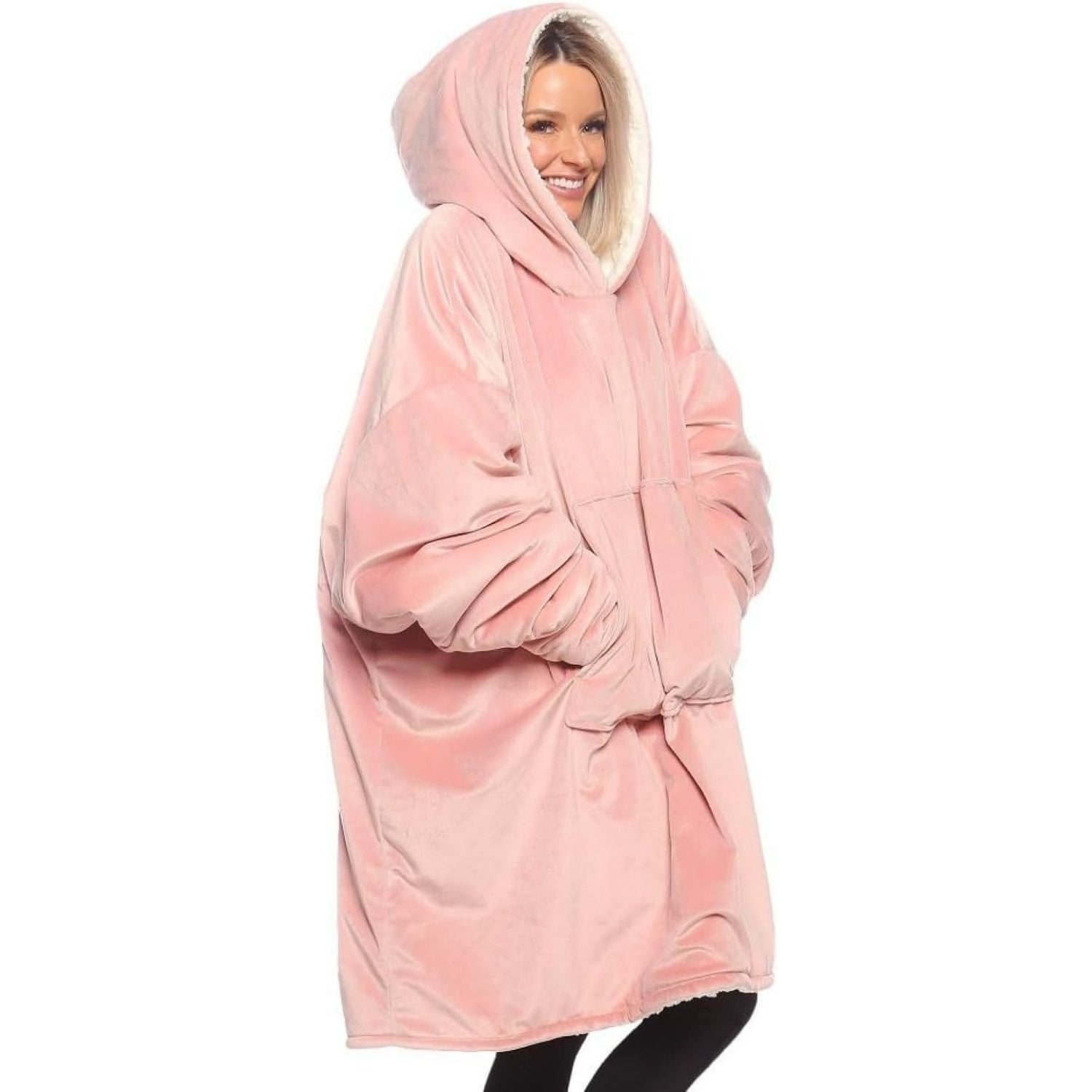 THE COMFY Original | Sherpa Lined Microfiber Fleece Wearable Blanket - Fredblissful