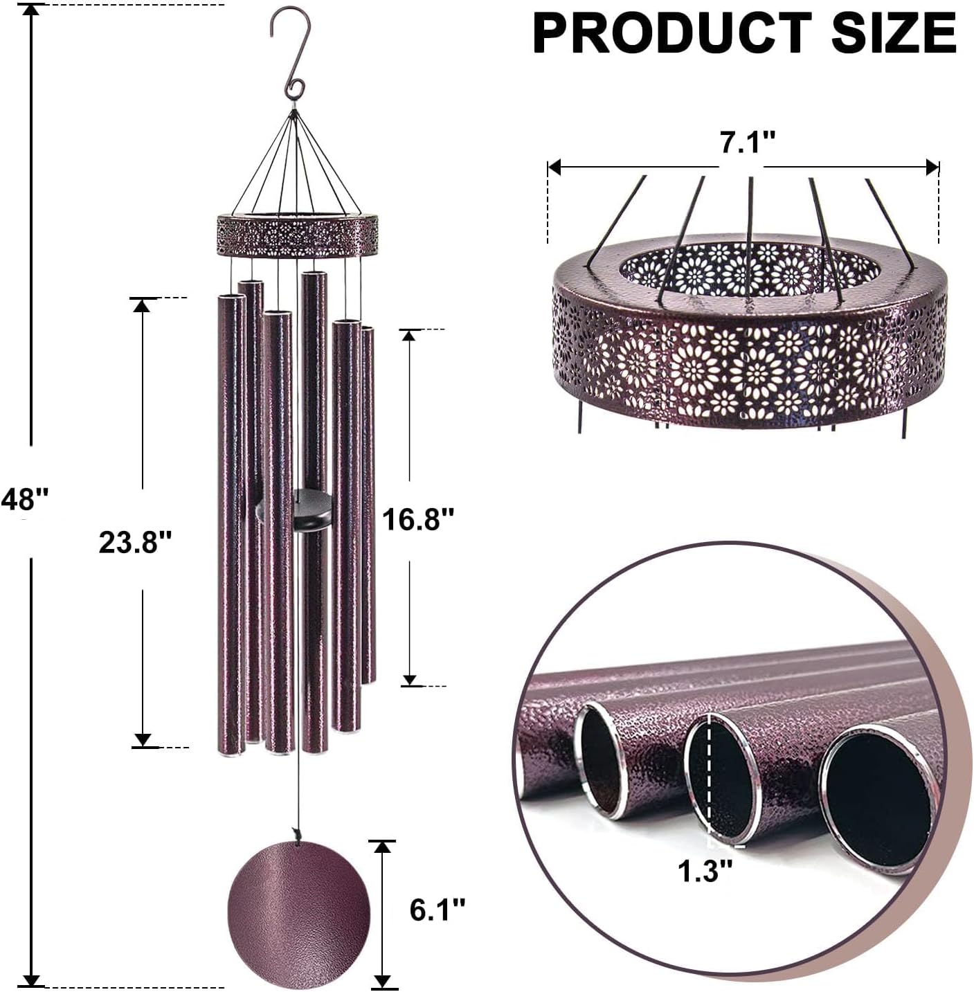 ASTARIN 48'' Large Wind Chimes - Fredblissful