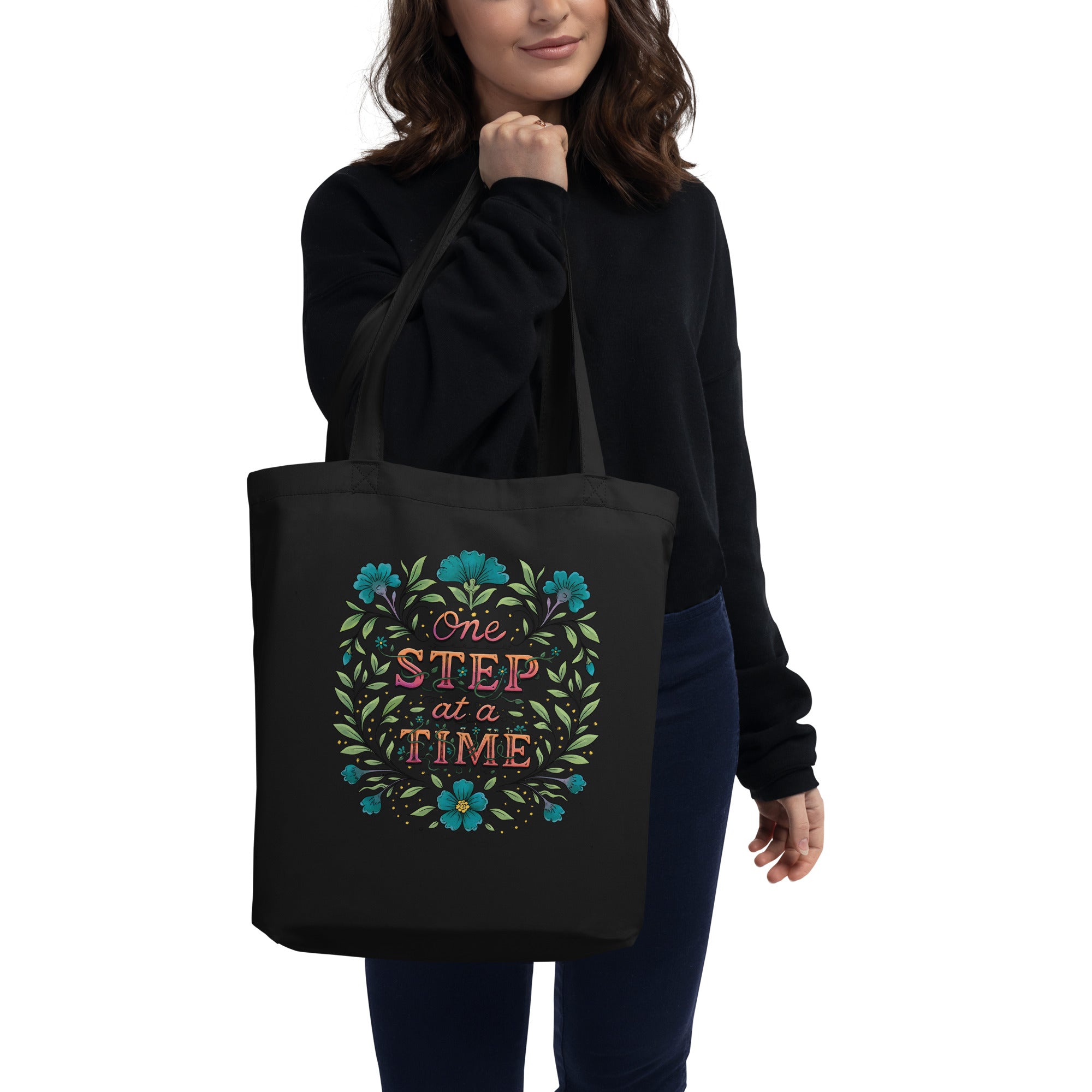 One Step at a Time - Eco Tote Bag - Fredblissful