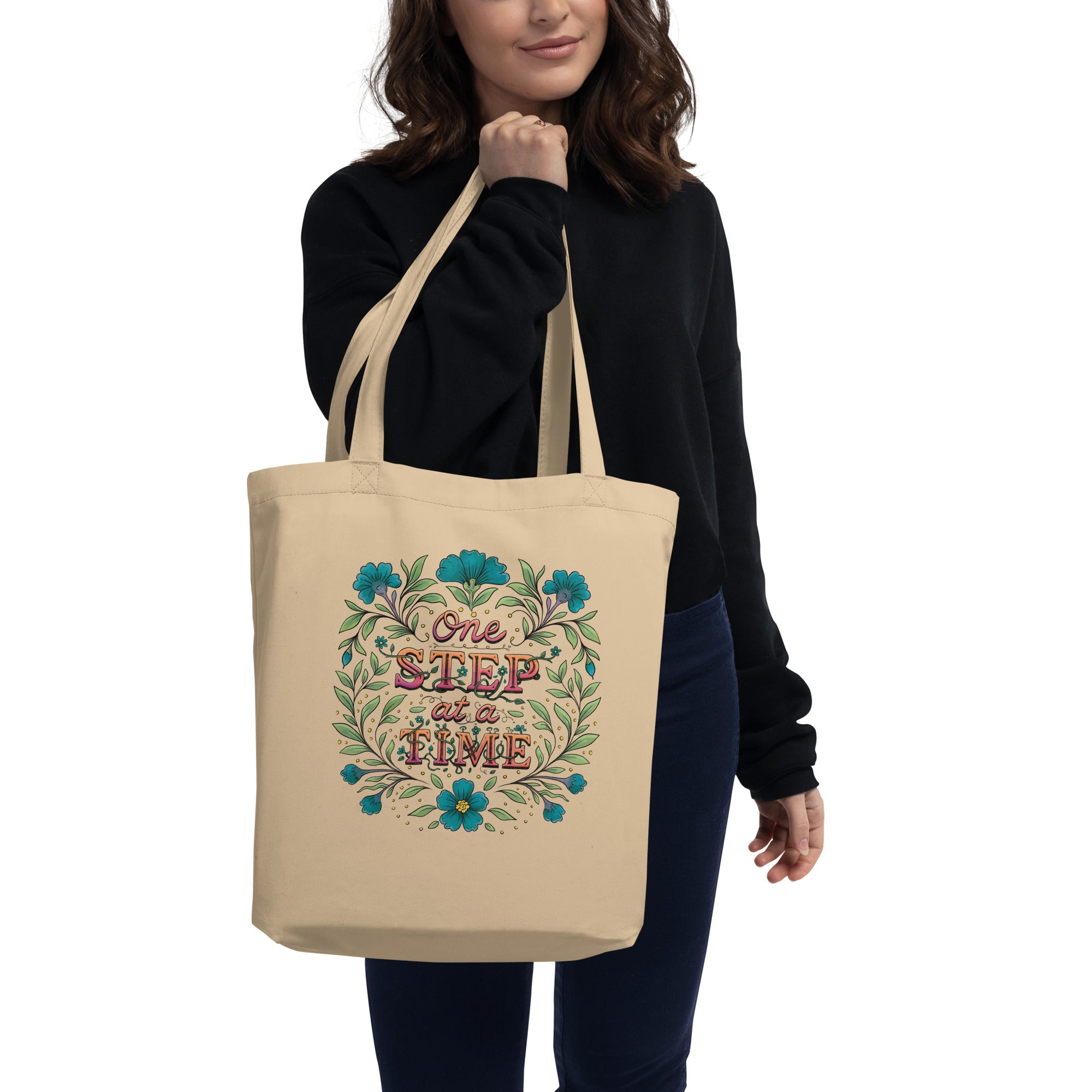 One Step at a Time - Eco Tote Bag - Fredblissful