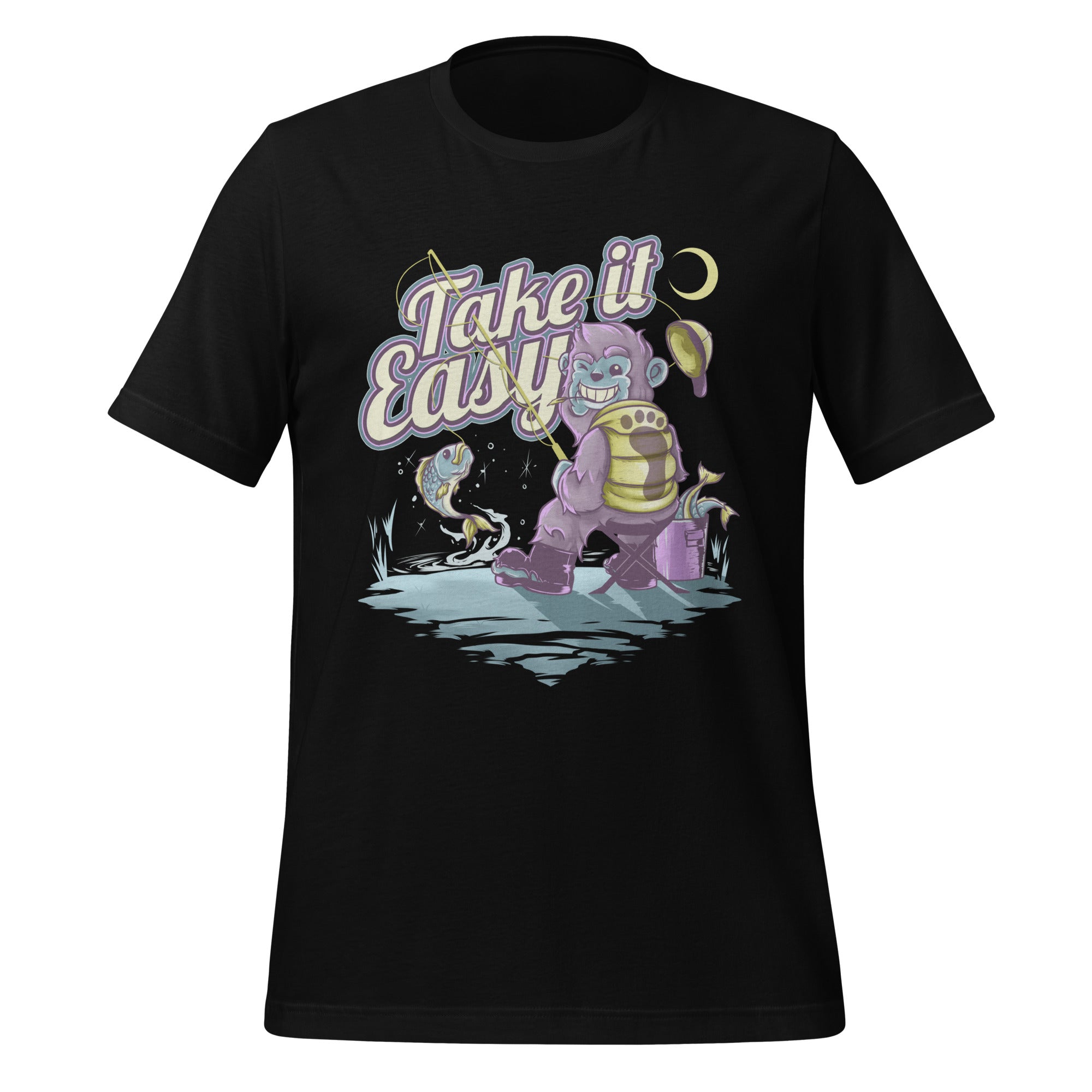 Take It Easy - Gone Fishin’ Bigfoot Tee - Fredblissful
