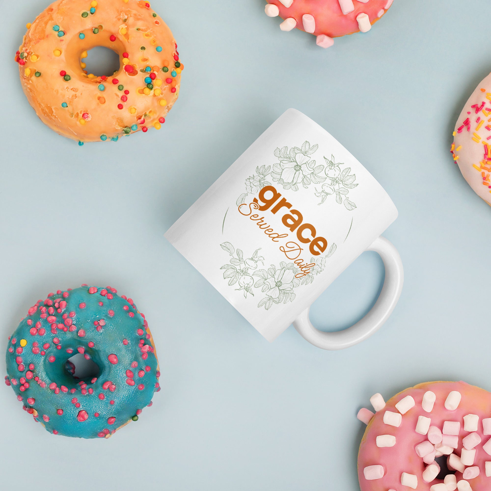 Grace Served Daily - Design 2 - Mug - Fredblissful