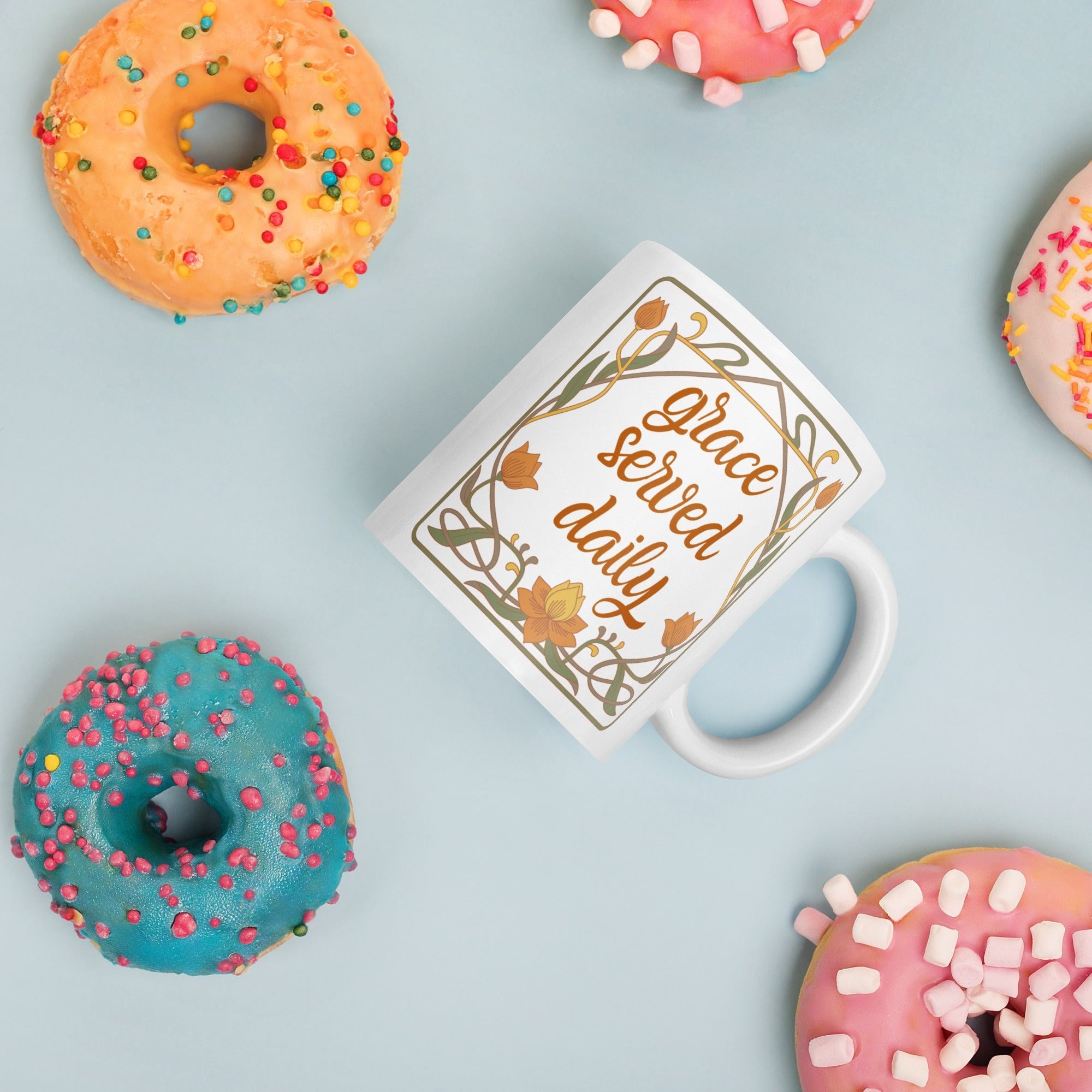 Grace Served Daily - Design 3 - Mug - Fredblissful