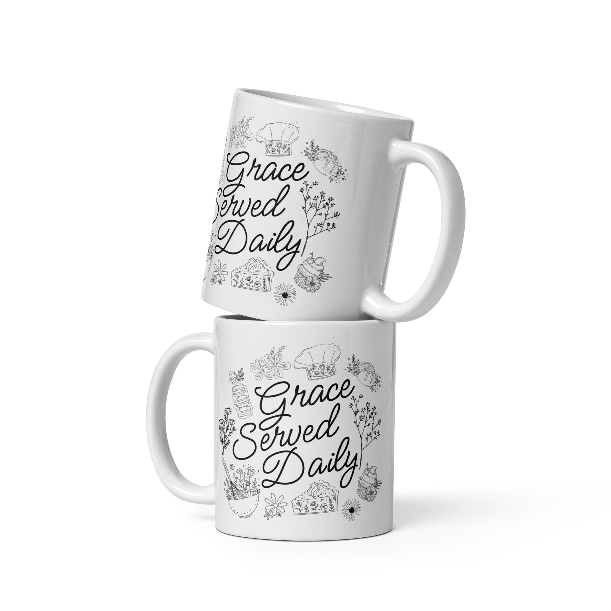 Grace Served Daily - Design 1 - Mug - Fredblissful