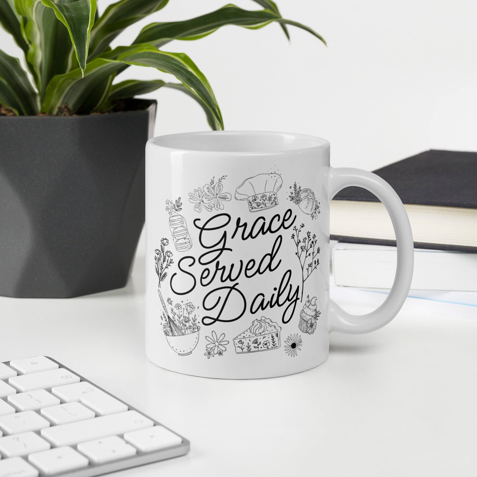 Grace Served Daily - Design 1 - Mug - Fredblissful