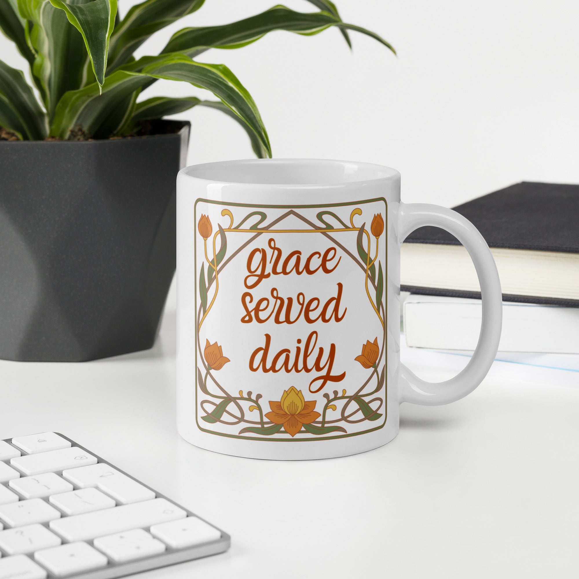 Grace Served Daily - Design 3 - Mug - Fredblissful
