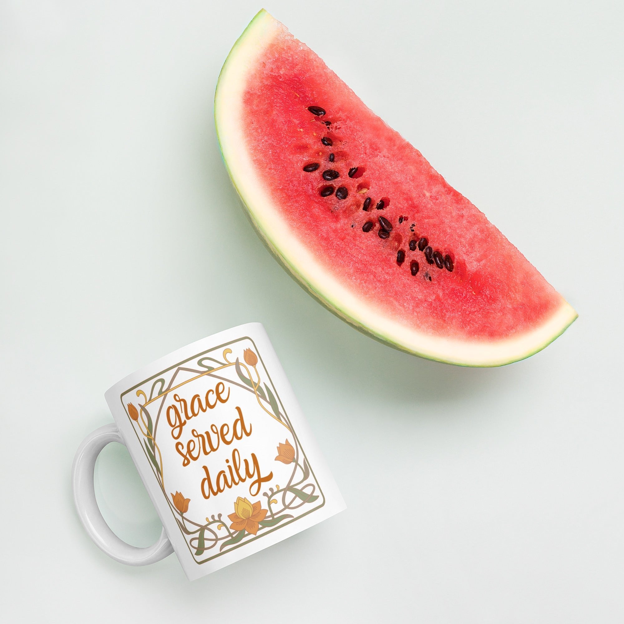 Grace Served Daily - Design 3 - Mug - Fredblissful