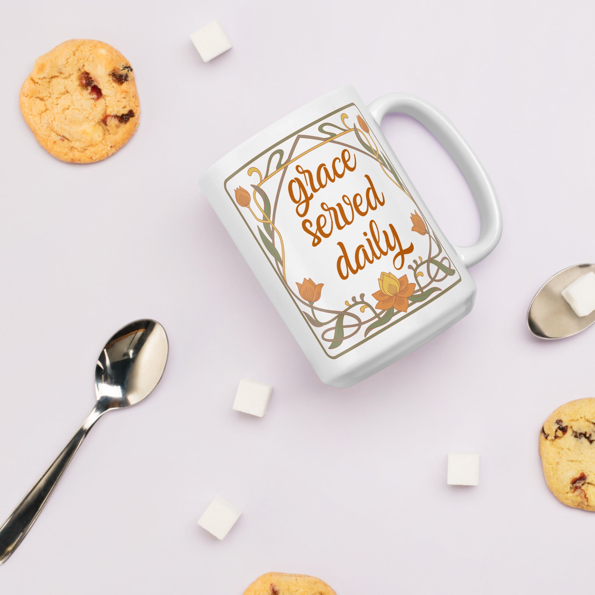 Grace Served Daily - Design 3 - Mug - Fredblissful