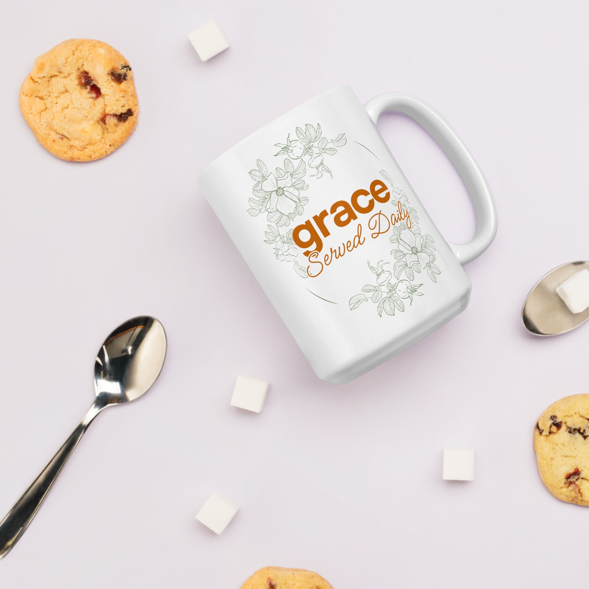 Grace Served Daily - Design 2 - Mug - Fredblissful