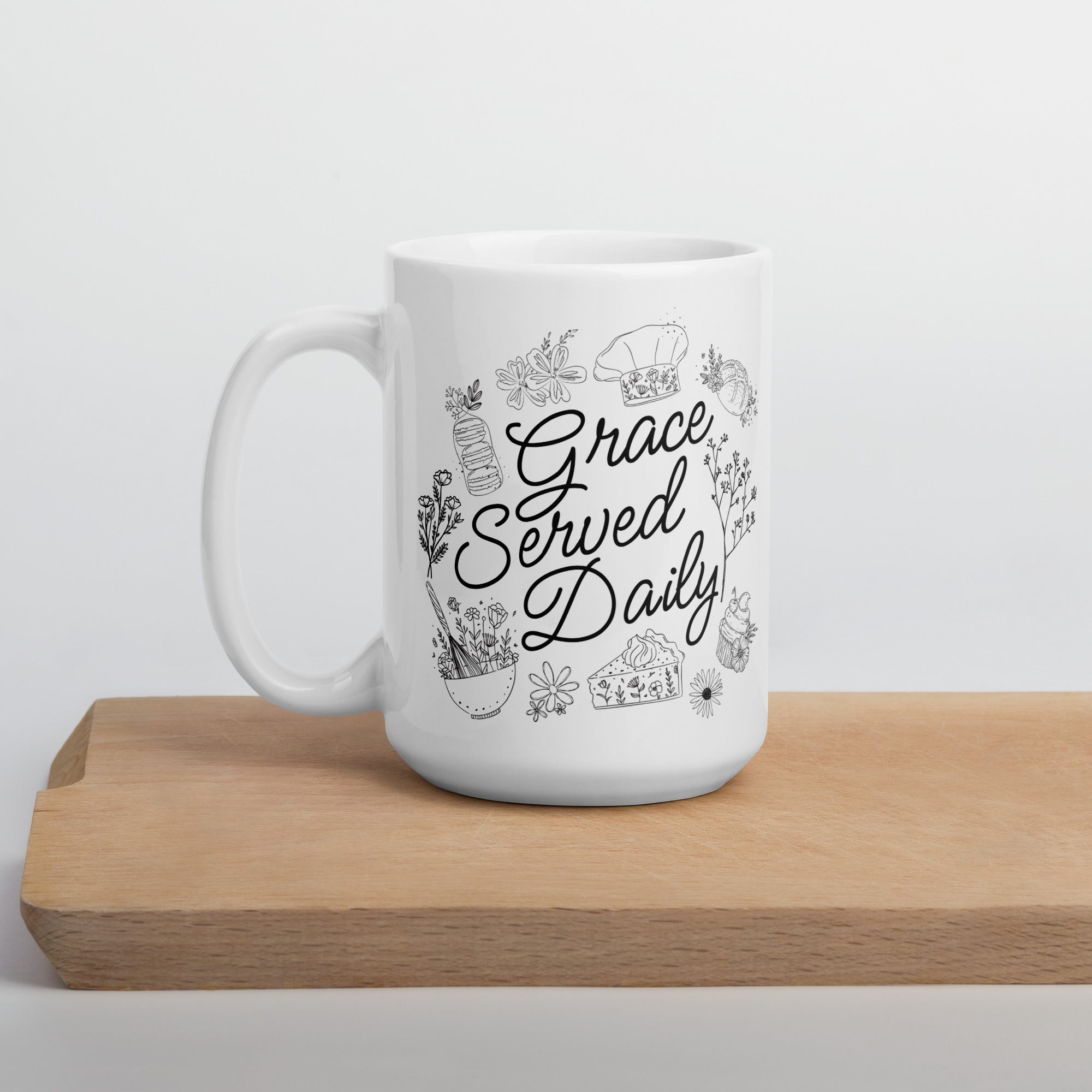 Grace Served Daily - Design 1 - Mug - Fredblissful