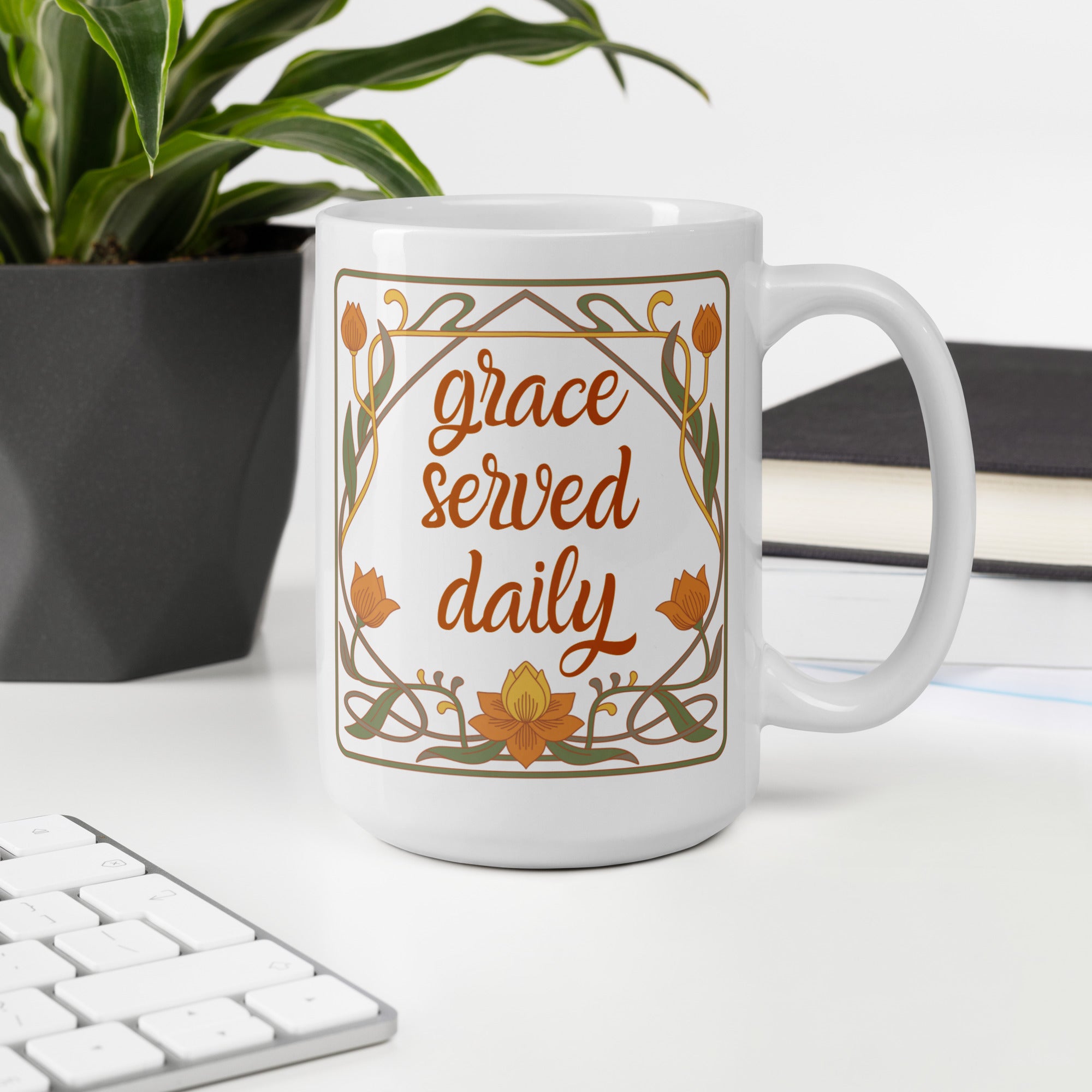 Grace Served Daily - Design 3 - Mug - Fredblissful