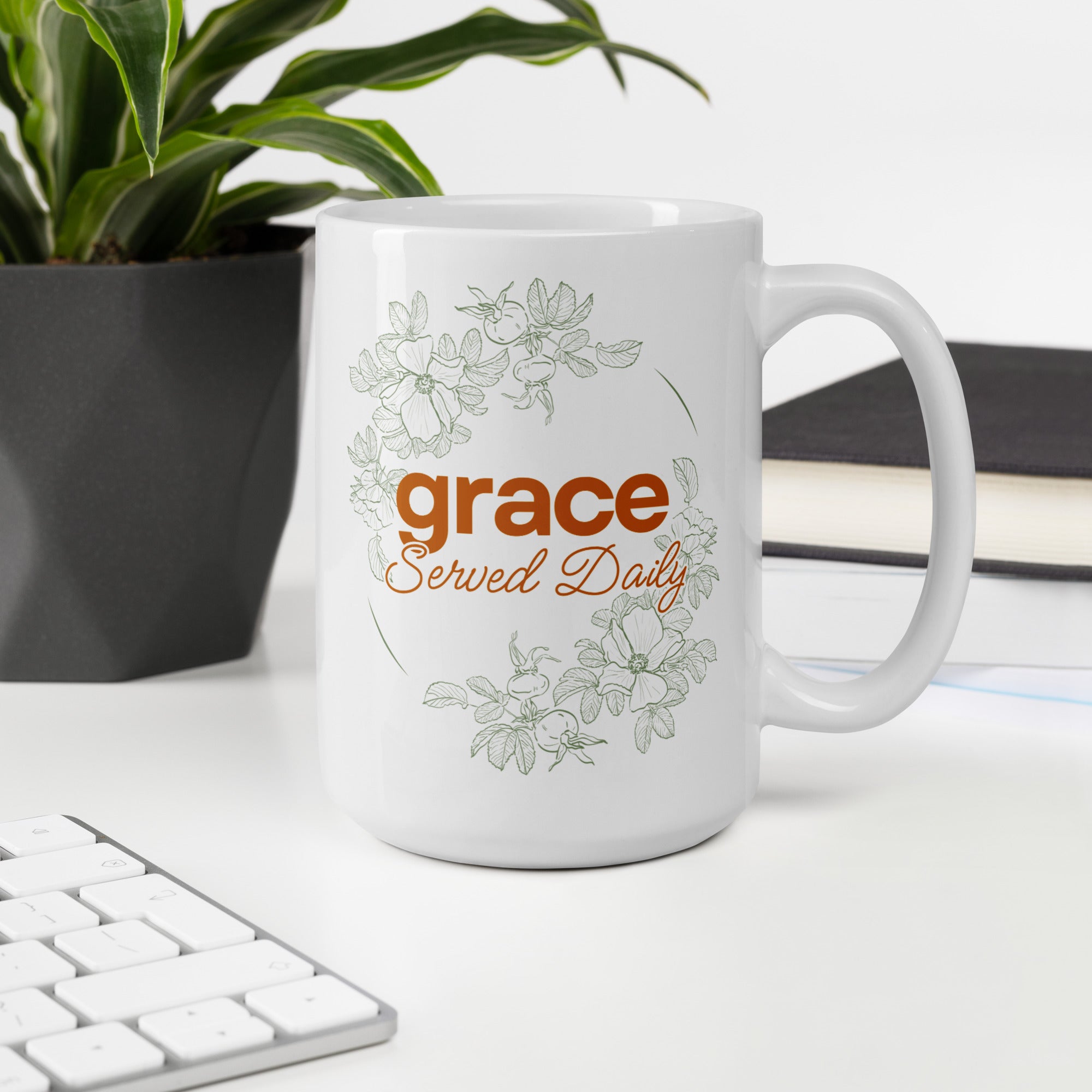 Grace Served Daily - Design 2 - Mug - Fredblissful