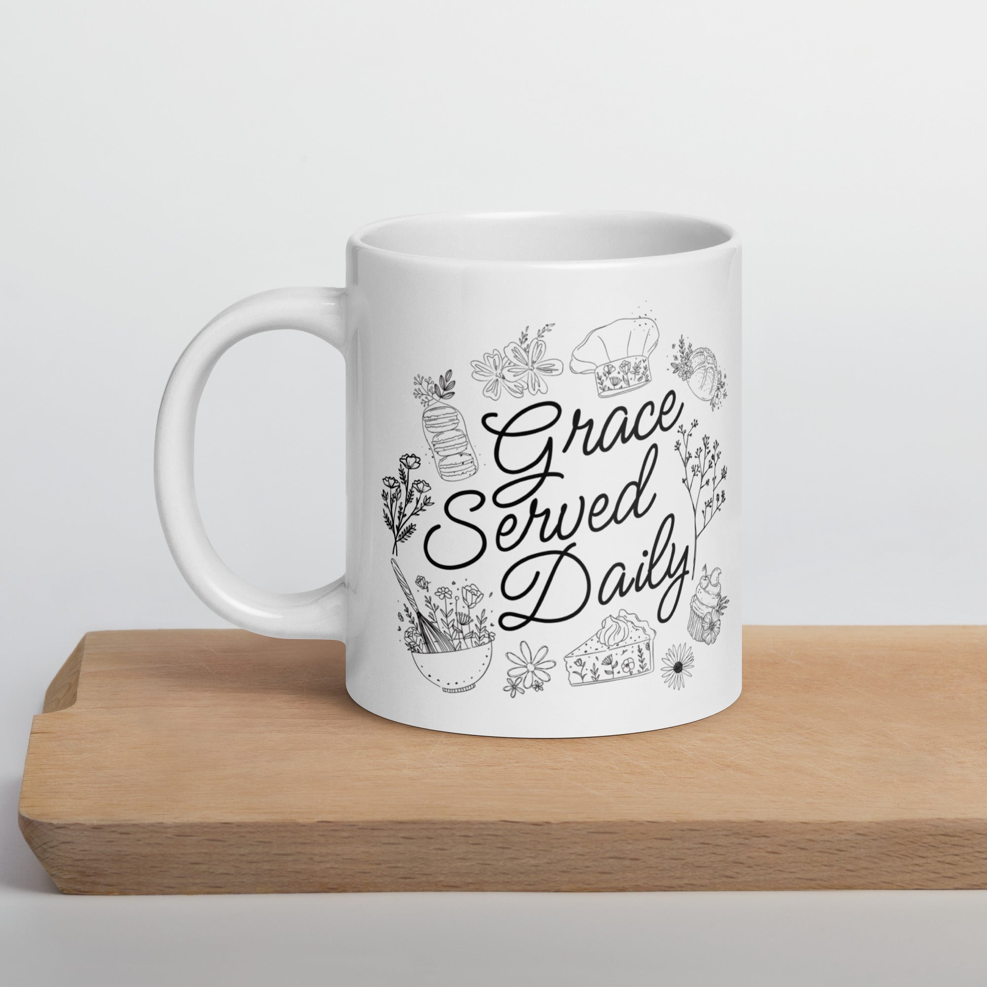 Grace Served Daily - Design 1 - Mug - Fredblissful