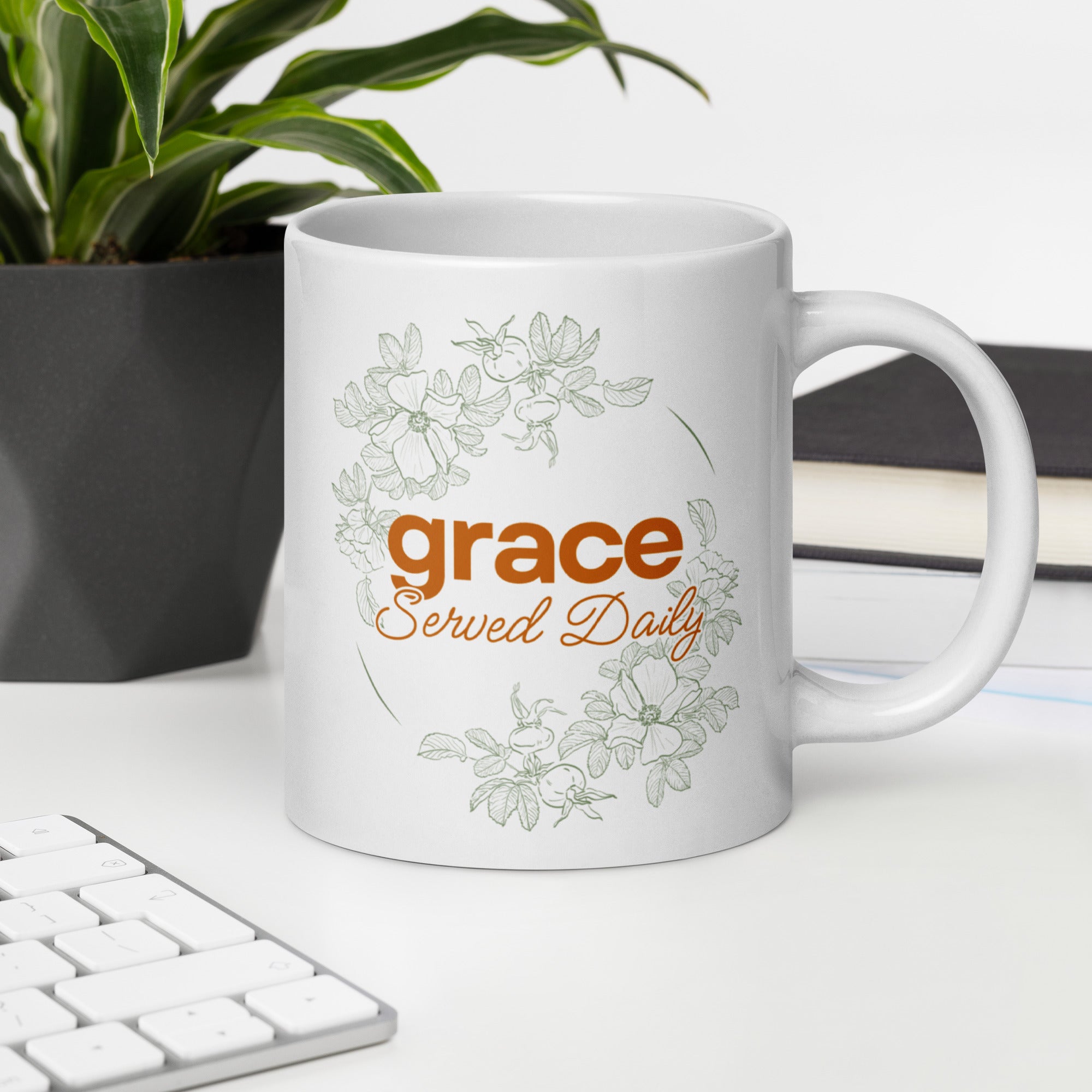 Grace Served Daily - Design 2 - Mug - Fredblissful