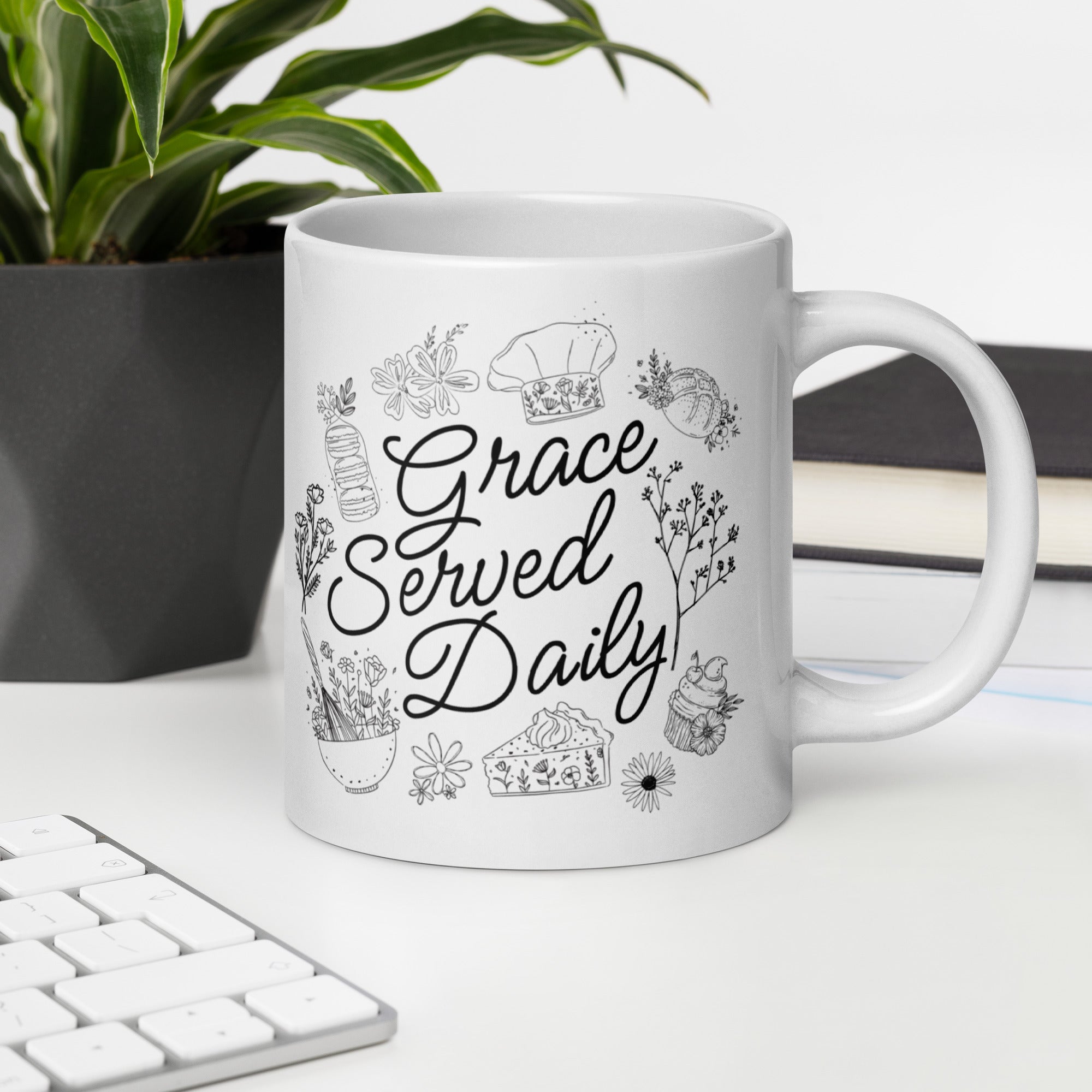 Grace Served Daily - Design 1 - Mug - Fredblissful